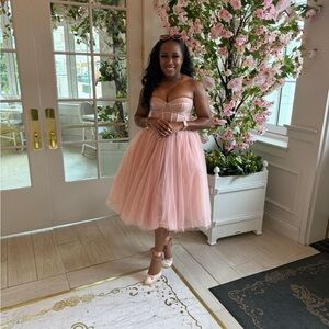 House of CB Pink Midi Dress